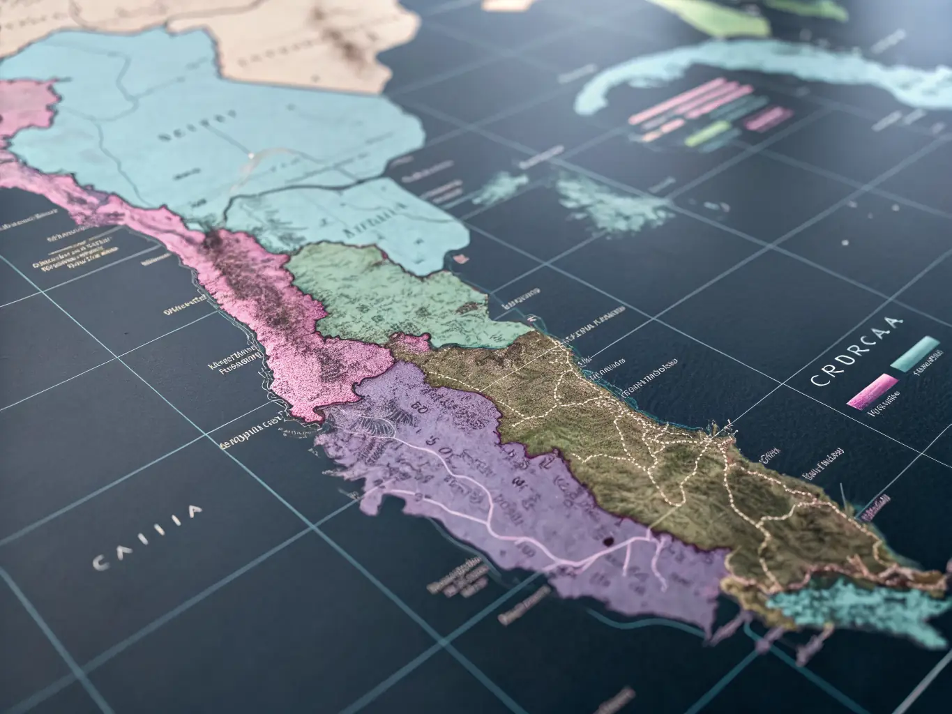 An image of a map of Costa Rica with location pins highlighting various service areas, representing the listing of services by location.