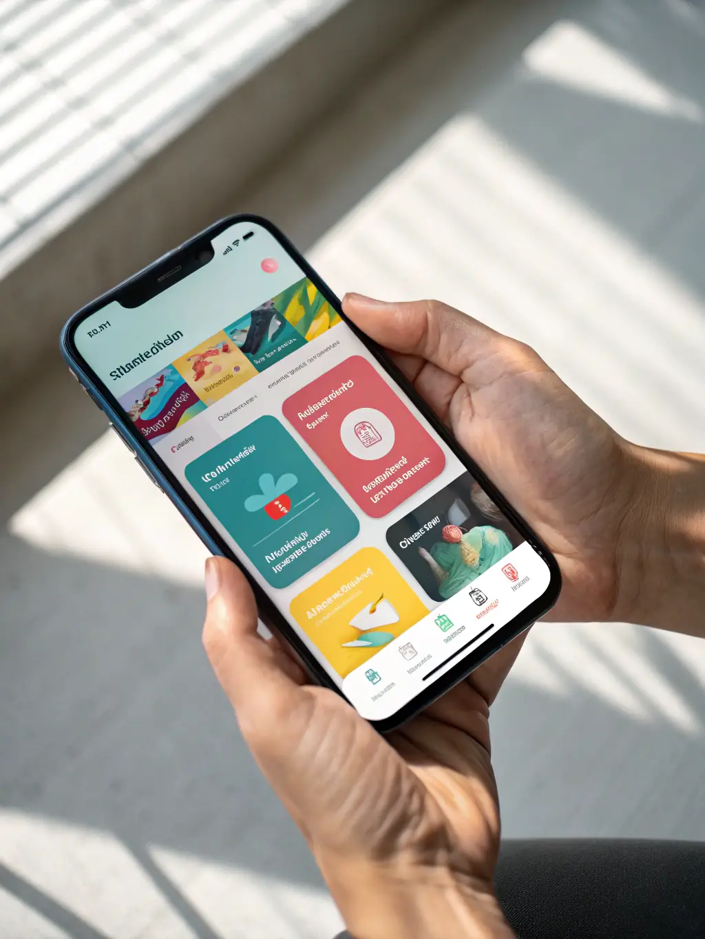 A modern smartphone displaying the Tico.Social project posting interface, with a tropical background and orange accent highlights, representing a user submitting a new project request.