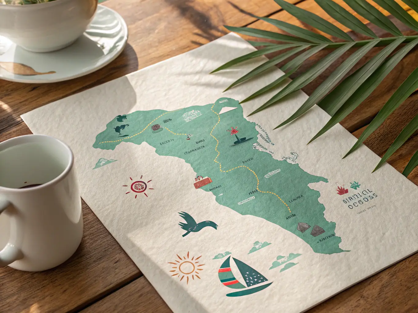A map of Costa Rica highlighting local businesses and customers connecting through Tico.Social, emphasizing the platform's focus on local exposure and community building.